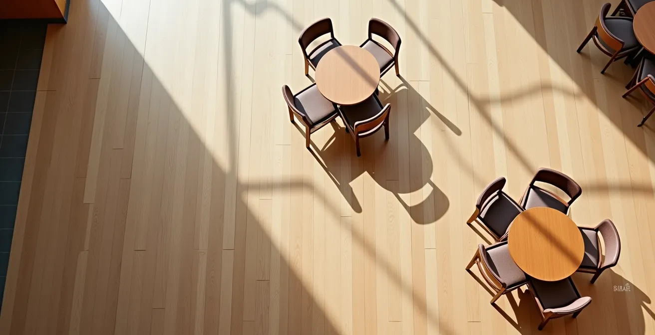 Plan architectural montrant l'optimisation de l'espace dans un restaurant parisien